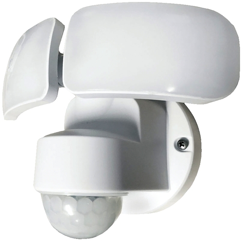 O-OV-2200M-PW Security Light, 110/240 V, 24 W, 2-Lamp, LED Lamp, Daylight Light, 2200 Lumens, Plastic Fixture