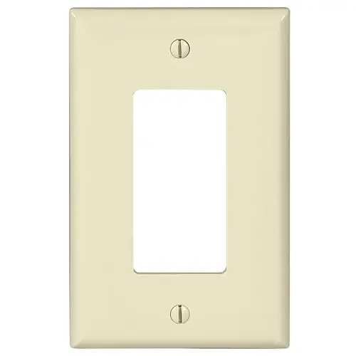 Wallplate, 4.87 in L, 3.12 in W, 1 -Gang, Polycarbonate, Light Almond, High-Gloss - pack of 20