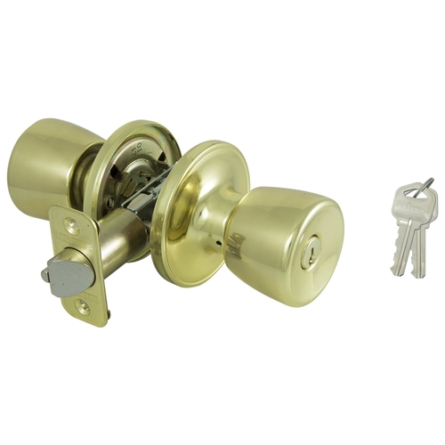 Entry Knob Lockset, Tulip, PB, KA3, BX PK - pack of 3