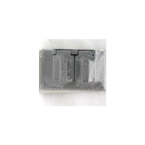 Eaton S989-SP Cover, 2-13/64 in L, 3-3/32 in W, Rectangular, Metal, Gray, Powder-Coated
