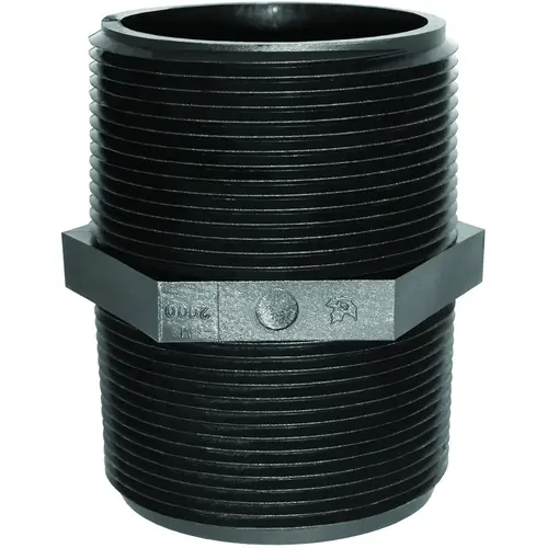 Pipe Nipple, 1/4 in, MNPT, Black