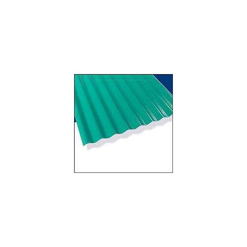 Corrugated Roofing Panel, 12 ft L, 26 in W, 0.063 in Thick Material, Polycarbonate, Green - pack of 10