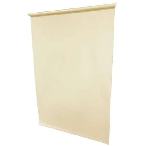 Roller Shade, 78 in L, 37 in W, Vinyl, Champagne