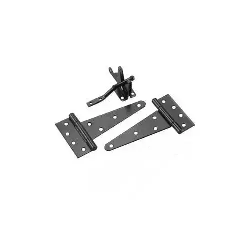 Gate Hardware Kit, Steel, Black