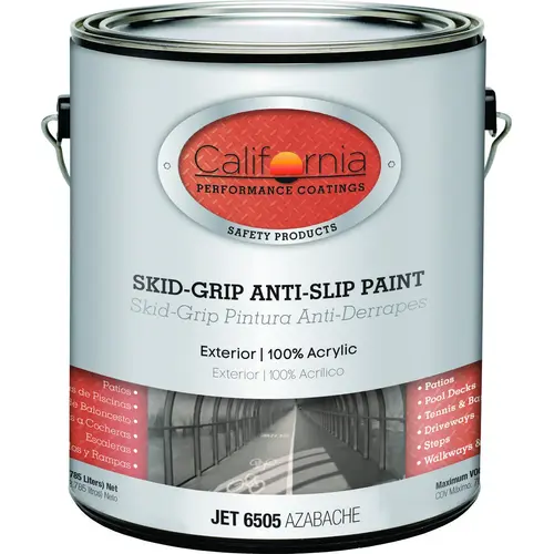 F06505-1 Anti-Slip Paint, Jet, 1 gal