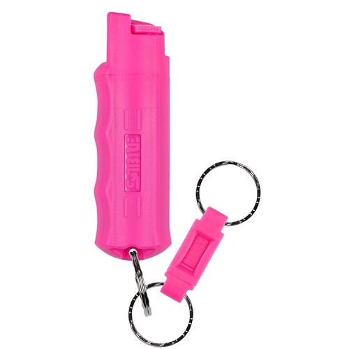 Key Case Pepper Spray with Quick Release Key Ring, Liquid, Pink, Pungent, 0.54 oz