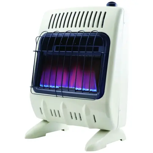 Vent-Free Blue Flame Gas Heater, 20 lb Fuel Tank, Propane, 10000 Btu, 250 sq-ft Heating Area