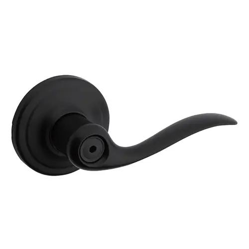 Toluca Series Privacy Lever, Metal, Matte Black, 2-3/8, 2-3/4 in Backset, 2-1/4 in Strike