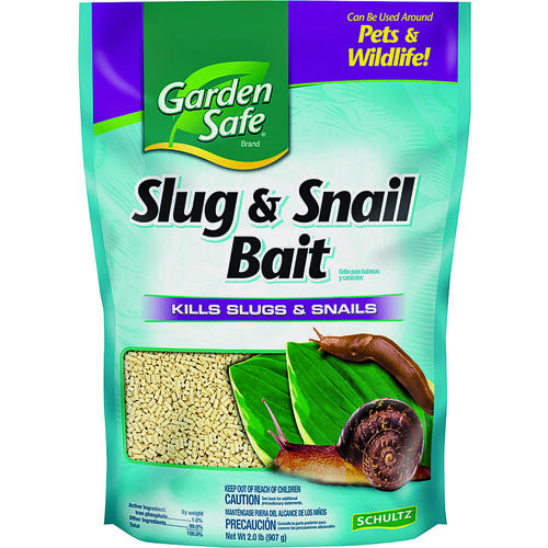 Garden Safe HG-4536 4536 Slug and Snail Bait, Solid, 2 lb