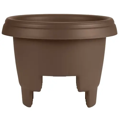 Bloem 477125-1001 136892 Deck Rail Planter, 11.9 in Dia, Poly, Chocolate
