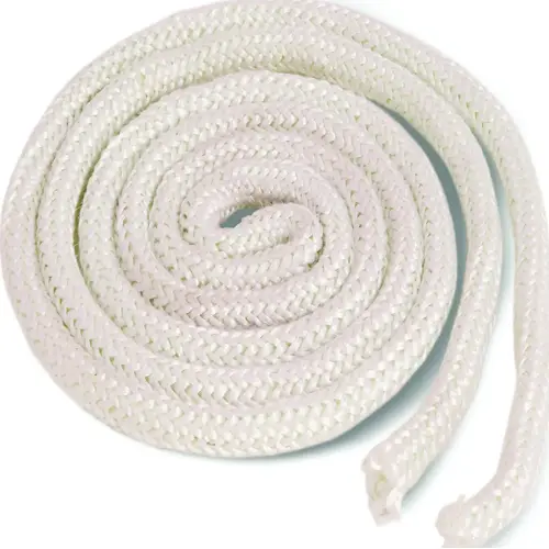 Gasket Rope, 6 ft L, 1/2 in W, Fiberglass White