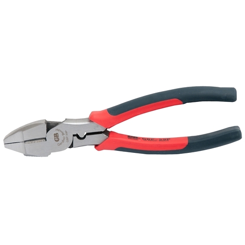 ArmorEDGE P-59P Lineman's Plier with Hammer Head, 9 in OAL, 1 in Cutting Capacity, 1-1/4 in Jaw Opening, Red Handle