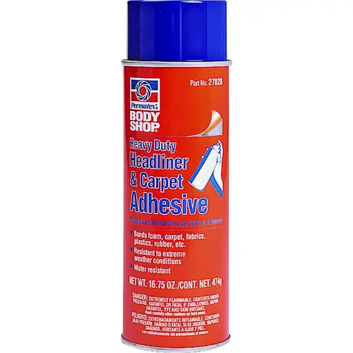 Headliner and Carpet Adhesive, Liquid, Solvent, Amber, 20 oz Aerosol Can