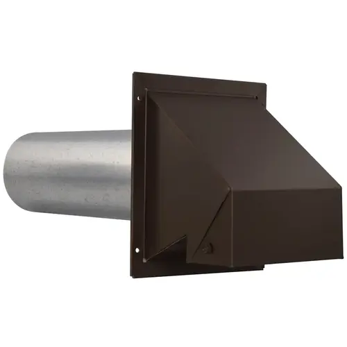 R2 Series Exhaust and Intake Hood, 4 in Duct, Steel Hood, Brown Hood