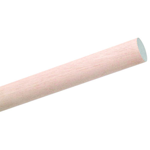 Dowel Rod, 3/16 in Dia, 36 in L, Hardwood