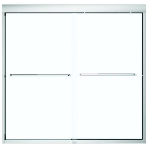MAAX 135661-900-084 Aura 000 Bathtub Door, Semi Frame, Clear Glass, Bypass/Sliding Door, 1/4 in Glass