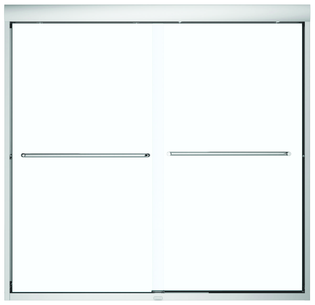 MAAX 135661-900-084 Aura 000 Bathtub Door, Semi Frame, Clear Glass, Bypass/Sliding Door, 1/4 in Glass