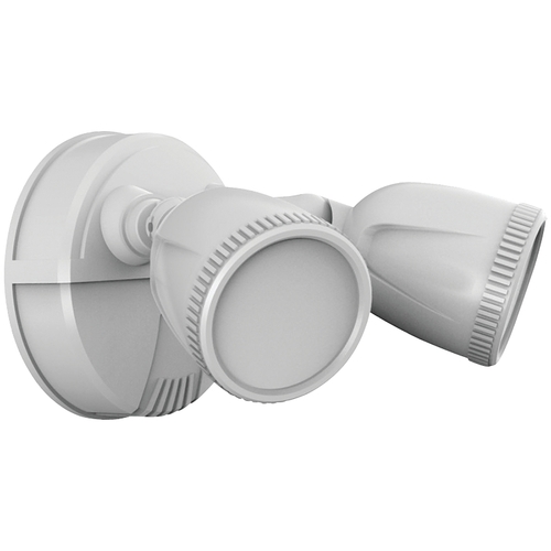 O-G1200D-PW Security Light, 110/240 V, 15 W, 2-Lamp, LED Lamp, Daylight Light, 1200 Lumens, 5000 K Color Temp