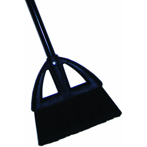 Lobby Broom, Poly Bristle, Black Bristle, Steel Handle