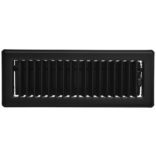 IMPERIAL RG2142 Floor Register, Steel, Black, PowderCoated