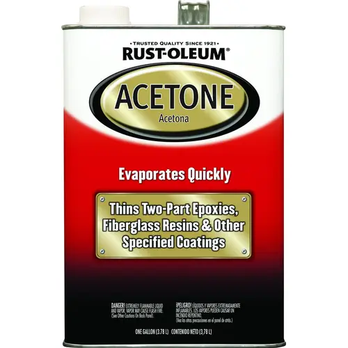 Acetone Thinner, Liquid, Solvent-Like, Clear, 1 gal, Can