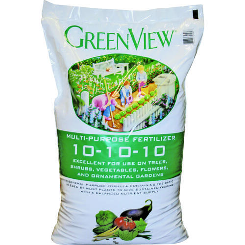 GreenView 21-30192 5 Plant Fertilizer, 40 lb Bag, Granular, 10-10-10 N-P-K Ratio