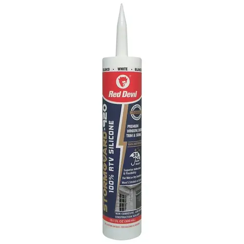 STORMGUARD 780 Silicone Sealant, White, 10 to 100 deg F, 300 mL Cartridge