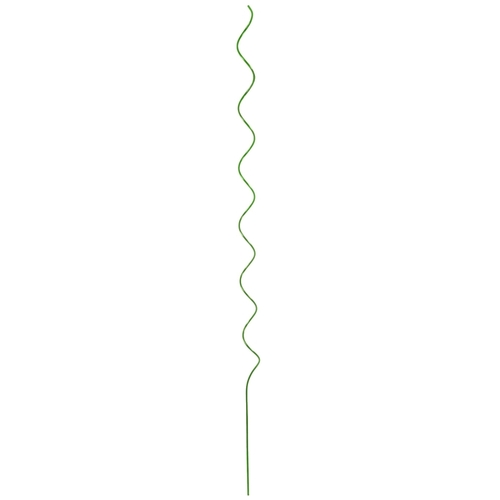 Twisted Garden Stake, 60 in L, Steel, Green, Powder-Coated - pack of 6