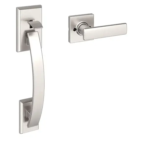 Breton Tavaris Series Handleset, Satin Nickel, 2-3/8, 2-3/4 in Backset, 1-3/4 in Thick Door