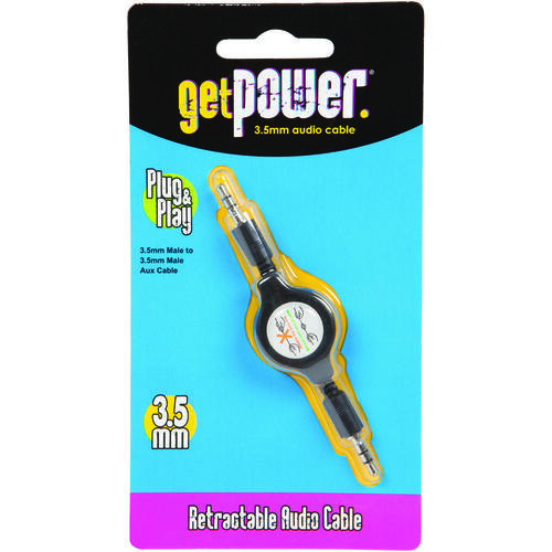 GetPower GP-RETR-AUX-BLK Audio Cable