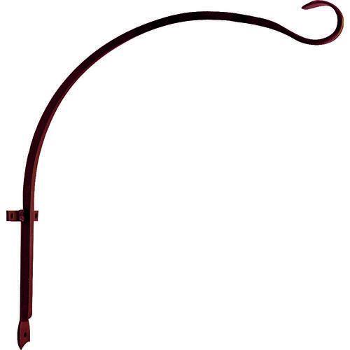 Landscapers Select GB-3040 Hanging Plant Hook, 16 in L, Steel, Hammered Bronze, Wall Mount Mounting