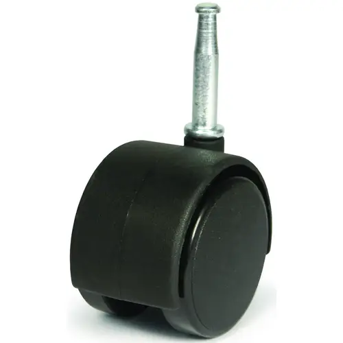 Swivel Caster, 2 in Dia Wheel, Plastic Wheel, Black, 85 lb