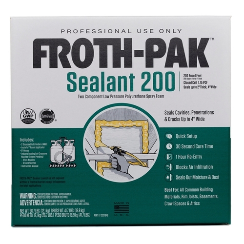 Froth-Pak Foam Sealant Kit, 30 s Functional Cure, 240 deg F