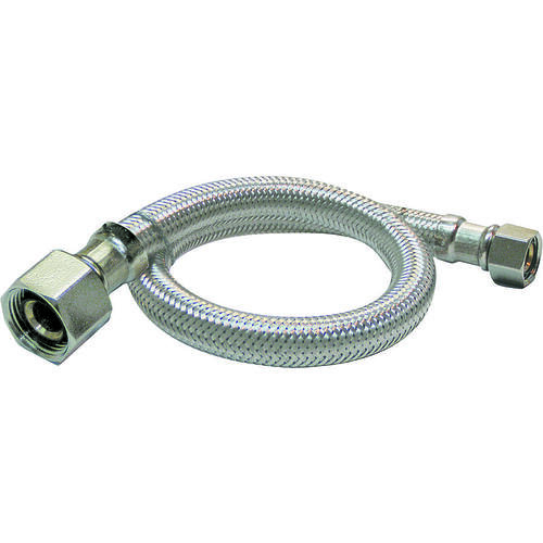 EZ Series Sink Supply Tube, 1/2 in Inlet, Compression Inlet, 1/2 in Outlet, FIP Outlet, 20 in L