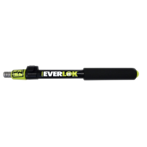 Pro Everlock Extension Pole, 1 to 2 ft L, Aluminum, Foam-Padded Handle