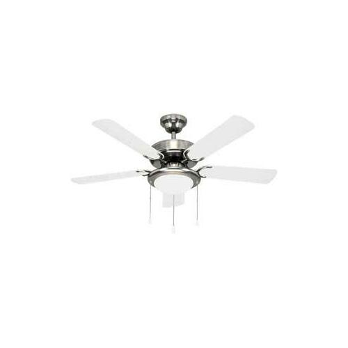 Eclipse Series CF9042551S Ceiling Fan, 5-Blade, Bleached Oak/White Blade, 42 in Sweep, Fiber Blade, 3-Speed