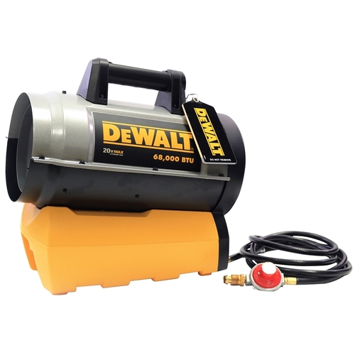 DEWALT F340662 DXH70CFAV Forced Air Propane Heater, 20/60 V, Yellow