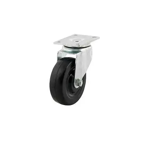 DH CASTERS C-LM5P1RS Swivel Caster, 5 in Dia Wheel, 1-1/4 in W Wheel, Rubber Wheel, 300 lb