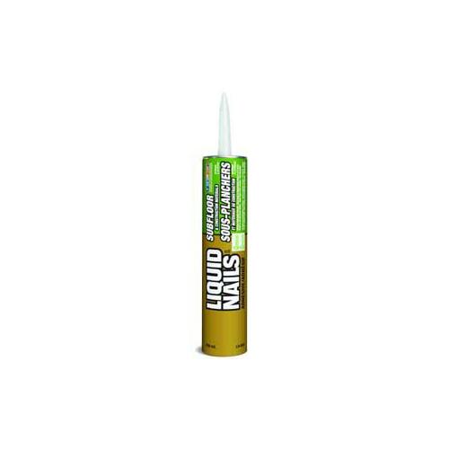 Liquid Nails 5119874 Construction Adhesive, White, 828 mL Cartridge