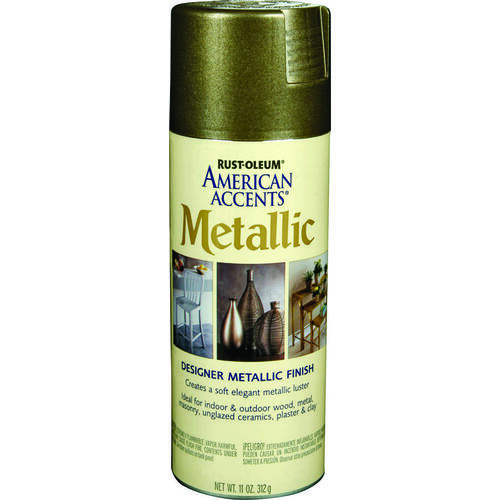 AMERICAN ACCENTS Designer Metallic Spray Paint, Metallic, Aged Bronze, 12 oz, Aerosol Can