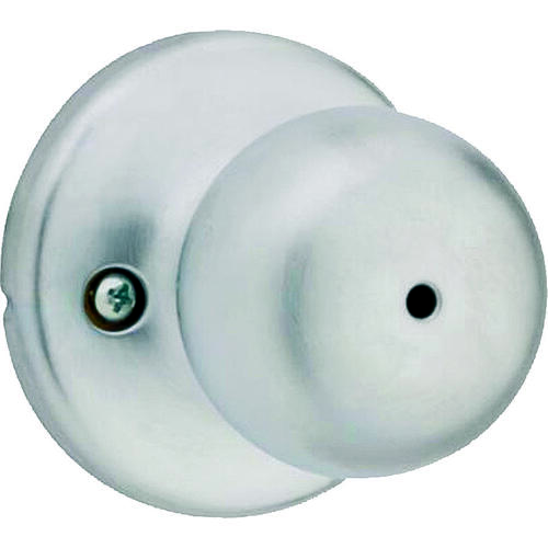 Fairfax Series Privacy Door Knob, 1-15/16 in Dia Knob, Satin Chrome