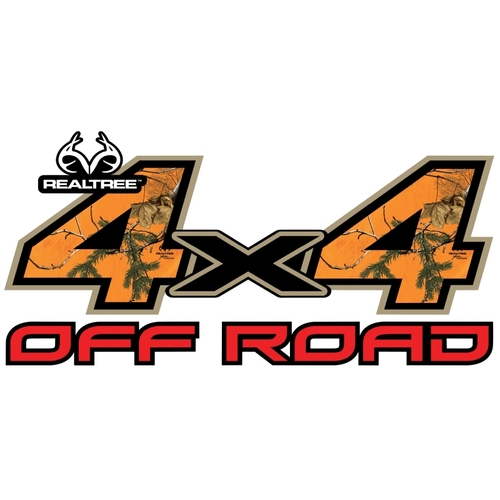 Decal, 4X4 OFF ROAD in Xtra Blaze Camo, Vinyl Adhesive - pack of 48