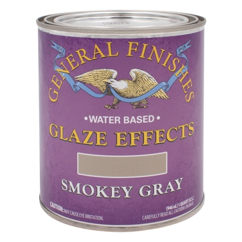 GENERAL FINISHES QTSG Glaze Effect, Smokey Gray, 1 qt, Can