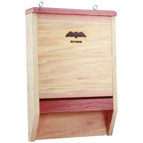 Heath BAT-1-XCP4 Bat House, 2-1/2 ft W, 11-1/2 ft D, 16-1/4 ft H, Cedar Wood - pack of 4