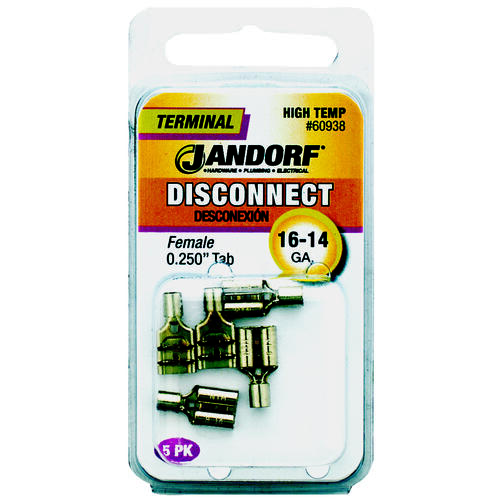 Jandorf 60938 Disconnect Terminal, 16 to 14 AWG Wire