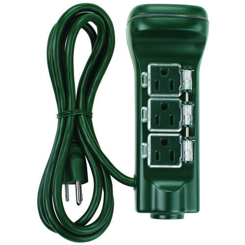 TIMER TOUCH 6 OUTLET STAKE GRN Green