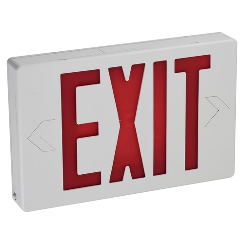 55301101 Exit Sign Light, 7.48 in OAW, 11.6 in OAH, 120/277 VAC, 2.2 W, Red/White