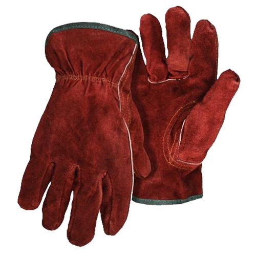 Boss 4175M Insulated Gloves, M, Keystone Thumb, Open, Shirred Elastic Back Cuff, Split Cowhide Leather Palm