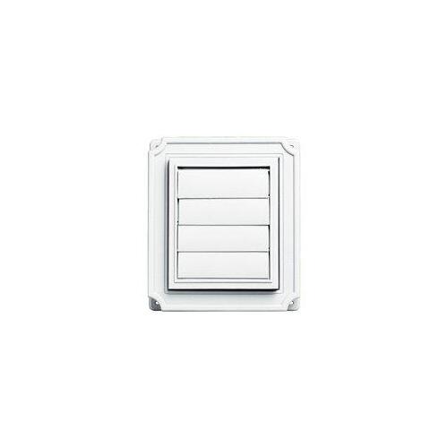 Builders Edge 140037079001 Exhaust Vent, 8 in OAL, 7 in OAW, 12 sq-in Net Free Ventilating Area, White