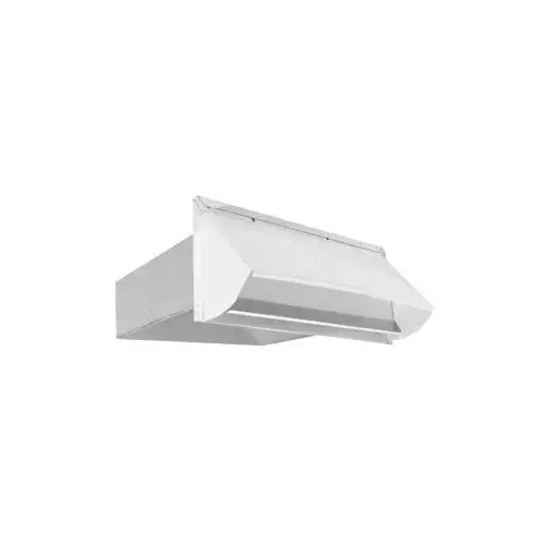 Wall Exhaust Hood, Heavy-Duty, Aluminum, For: 3-1/4 x 10 in Ducts